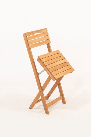 Balkon Garten Küche 3-teiliges Bistro-Set Klapptisch-Stuhl mit Rückenlehne und Sitzkissen Mey2345221 - 3