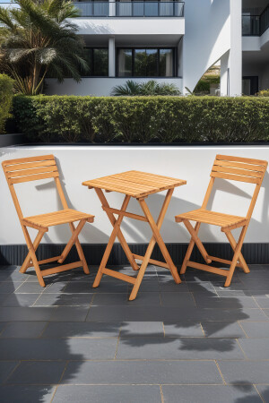 Balkon-/Gartenküche, 3-teiliges Bistro-Set, zusammenklappbar, Mey23454 - 1