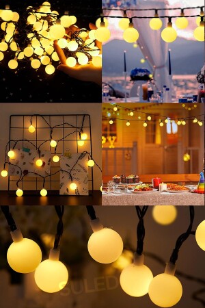 Ball Led Gelb Dekor Led Weihnachten Led Lichter 5mt Lichter Ball Lichterketten Tisch Dekoration Weihnachten Licht - 3