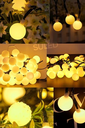 Ball Led Gelb Dekor Led Weihnachten Led Lichter 5mt Lichter Ball Lichterketten Tisch Dekoration Weihnachten Licht - 4