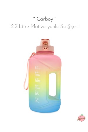 Ballonflasche - 2. 2 Liter motivierende Wasserflasche carboy001 - 2