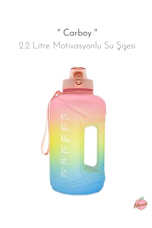 Ballonflasche - 2. 2 Liter motivierende Wasserflasche carboy001 - 1