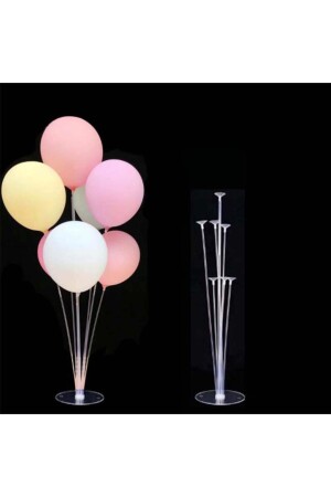 Balon Standı 7'li Şeffaf Ayaklı Doğum Günü Parti Kutlama Organizasyon - Patladı Gitti
