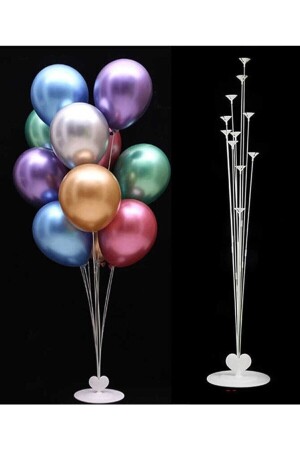 Balon Süsleme Standı 11 Çubuklu Parti Doğum Günü Süsleme Balon Standı - 1