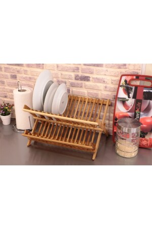 Bambu 2 Katlı Tabaklık Bardaklık Tezgah Üstü Bulaşıklık 38 Cm Genişliği 293 - 4