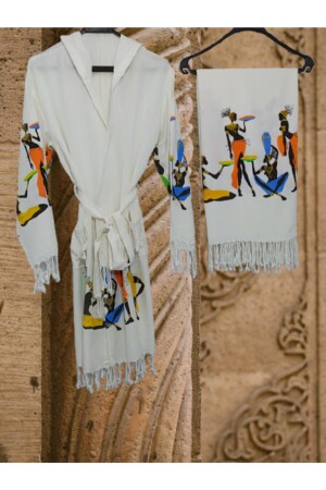 Bambu Afro Kızlar Peştemal Bornoz Ve Peştemal Havlu 2li Set 365689741 - Nevin Acar