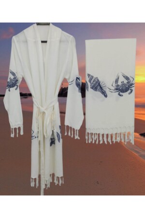 Bambu Caretta Kapüşonlu Peştemal Bornoz Ve Peştemal Havlu Takımı 36590 - Nevin Acar