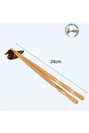 Bambu Chopsticks Yıkanabilir Premium Çin Yemek Çubuğu 10 Çift 24 Cm TYC00751444757 - 8