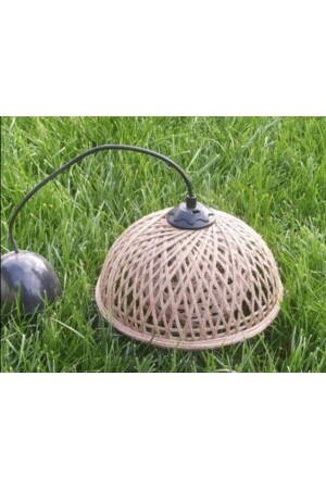 Bambu Hasır Rattan Avize Özel Tasarım Avize 25x20 Cm Duy Dahil MELEK13 - 7