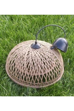 Bambu Hasır Rattan Avize Özel Tasarım Avize 33x18 Cm Duy Dahil MELEK13 - 10