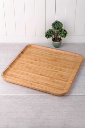 Bambu Lüx 30cm Kare Pasta Servis-sunum KR-3030 - 4