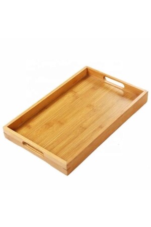 Bambu Naturel Dikdörtgen Tepsi 40x30 Cm ELZ1234 - ELZEY HOME