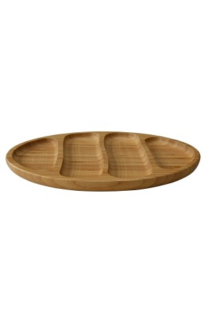 Bambu Oval 4 Bölmeli Çerezlik- Sunumluk 28*20*2cm MGÇ68544 - 4