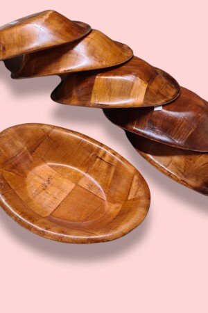 Bambu Oval Çerezlik 20cm X 14,5cm 6 Adet crz002 - 4