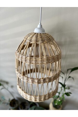 Bambu, Rattan, Hasır Avize, Trend Modern Natural Avize 30x40 (adet Fiyatı) T2508675 - 5