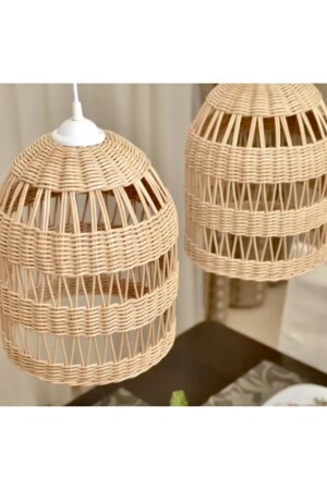 Bambu, Rattan, Hasır Avize, Trend Modern Natural Avize 30x40 (adet Fiyatı) T2508675 - 3