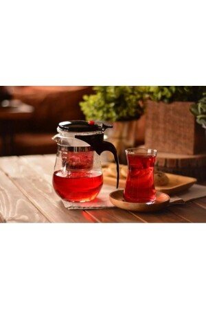 Bambum – French-Press-Teekanne aus Borosilikat mit Glassieb – Teekanne 500 ml - 7