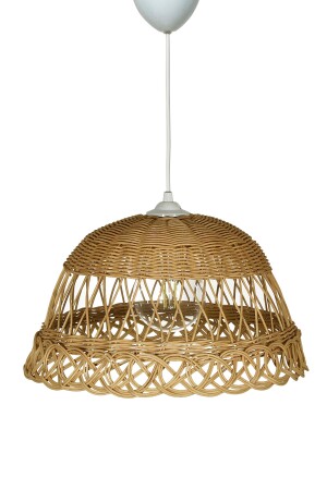 Bambus, Korbgeflecht, Rattan Pendelleuchte Kronleuchter 35 cm turah456dfre - 8