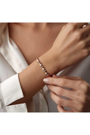 Bambusreihen-Diamantarmband - 4