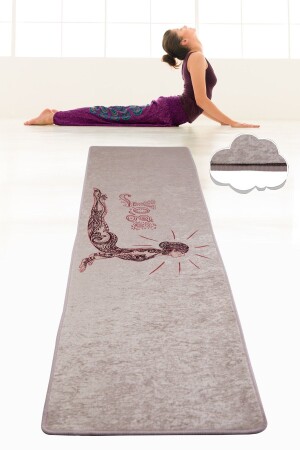 BANDA 60X200 cm Yoga-Spor-Fitness-Pilates Halısı Yoga Matı Yıkanabilir Kaymaz - 1