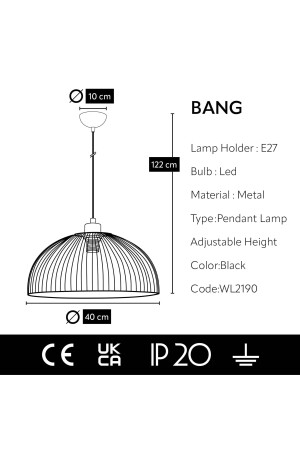 Bang, Modulare Drahtpendelleuchte WL2190 - 6