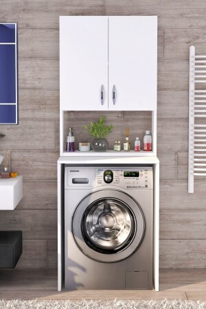 كابينة من آلة الغسيل متعددة الأغراض مع كابينة من الهيئة العليا كابينة من آلة الغسيل البيضاء - Moonlife