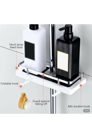 Banyo Duş Organizer Sabunluk Metalik Korumalı AKSCEP18393 - 7