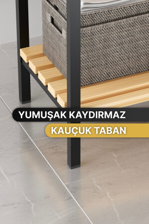 Banyo Düzenleyici Mutfak Rafı Banyo Dolabı Çok Amaçlı Dolap 4 Katlı Metal Mutfak Düzenleyici BinoGold646 - 5