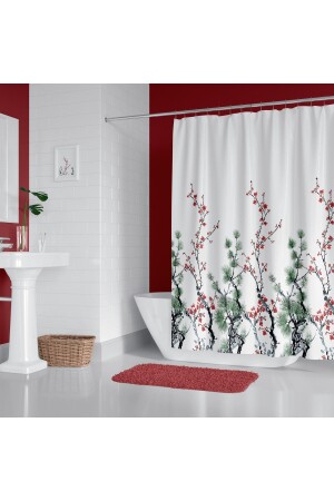 Banyo Perdesi 1x120x200 Tek Kanat Duş Perdesi Halka Hediyeli 7766 - 2