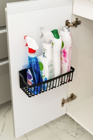 Banyor Yapışkanlı Banyo Rafı- 2'li Banyo Düzenleyici Organizer Banyo Duş Rafı Şampuanlık- Plstik - 5