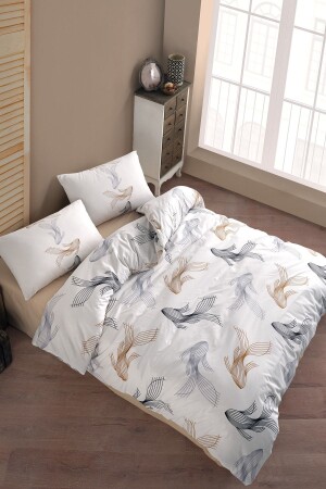 Barbella Kahve %100 Pamuk Ranforce Battal Boy Nevresim Takımı 240x220 CTNTBAKA24 - Cote Blanc