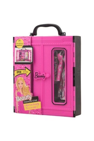 Barbie Bebek Beauty Elbise Takı Gardrop Seti 30 Parça Gardolap Oyuncak - 2