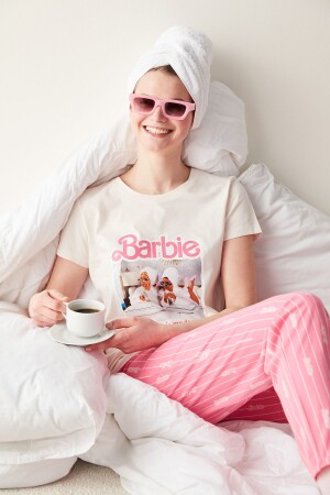 Barbie Çok Renkli Pantolon Pijama Takımı - 1