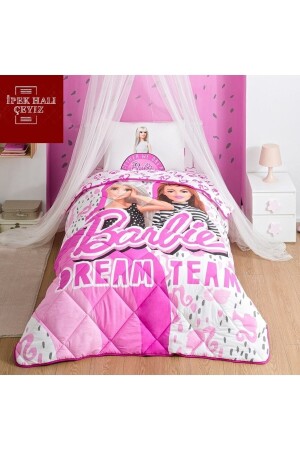 Barbie Dream Team Tek Kişilik Yorgan Seti Uyku Seti Yastık 8682475109390 - 2