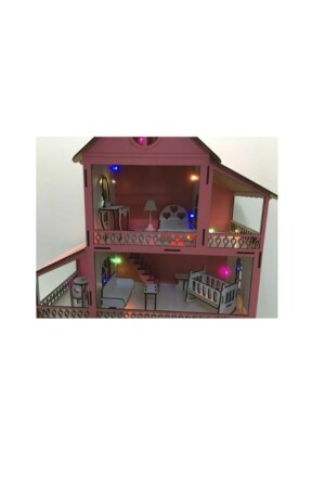 Barbie Holzspielhaus mit LED-Licht Geschenk 001 - 4