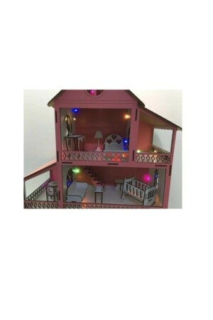 Barbie Holzspielhaus mit LED-Licht Geschenk 001 - 5