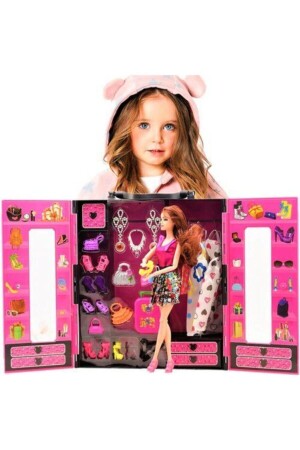 Barbie-Puppe, Beauty-Kleid, Schmuck, Kleiderschrank-Set, 30-teiliges Kleiderschrank-Spielzeug - 4