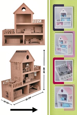 Barbie-Puppenhaus-Spielzeug (MIT 15 MÖBLIERTEN) - 1