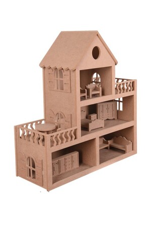 Barbie-Puppenhaus-Spielzeug (MIT 15 MÖBLIERTEN) - 3