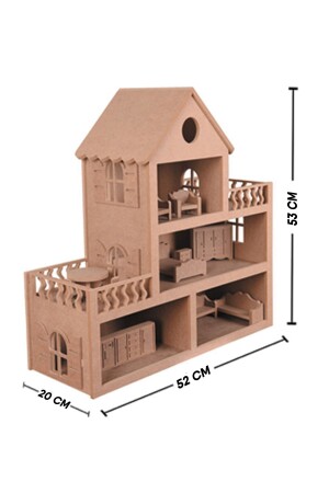 Barbie-Puppenhaus-Spielzeug (MIT 15 MÖBLIERTEN) - 6