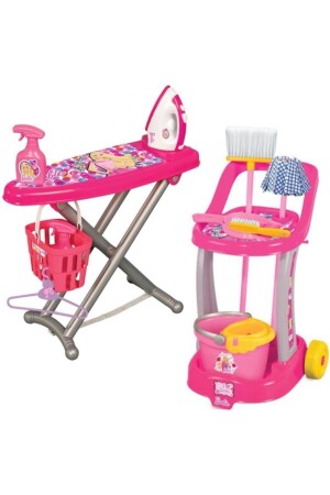 Barbie-Spielzeug-Reinigungswagen + Barbie-Spielzeug-Bügelbrett, Lernspielzeug-Set YVZ - 2