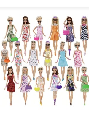 Barbiee Aksesuar Seti Barbi Kıyafet Çanta Ayakkabı Aksesuar Gözlük 42 Parça - 2