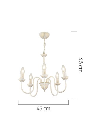 Barceto 5-Lite White Sports Moderne Pendelleuchte Küche Wohnzimmer Kronleuchter 3829-05-WH - 6