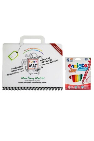 Barker Akademi Çocuk Funny Mat Mini Set - Carioca Joy Keçeli Boya 12'li - 1