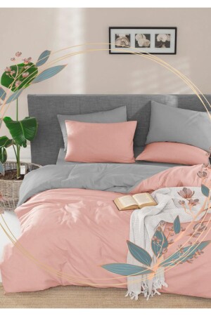 مـنـز-بـاسـتـيـنـة السلمون الغـير طـريـقـة غطـاءـة مزدوجـة 200 × 220 سم سم سم - Sheri Home