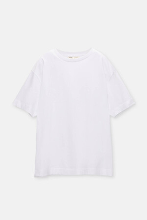 Basic kısa kollu oversize t-shirt - 5