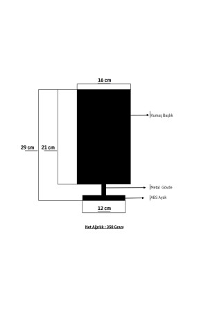 Basis-Lampenschirm (schwarzer Körper, statische Farbe / Q14-cm-Zylinderkopf / Jutestoff) Jr1100100 JR1100100 - 5