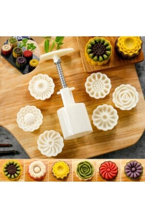 MNZ-Press Mooncake Kopat Set 7 قطعة كوكي صنع مجموعة - Koçakelektronik