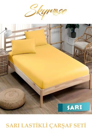 Battal Boy Düz Lastikli Çarşaf Seti- Otel Çarşafı Seti -battal Boy Lastikli Çarşaf 180x200 30x2 - Skyrose