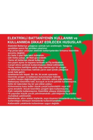 Battaniye Palmiye Elektirikli Tek Kişilik 2 Yıl Garantili Tse Li 78 - 4